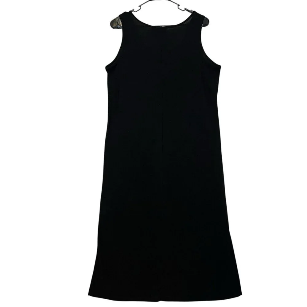 Attitudes by Renee Women Maxi Dress Tie Front Black Plus Size 1X Sleeveless New - Picture 4 of 11